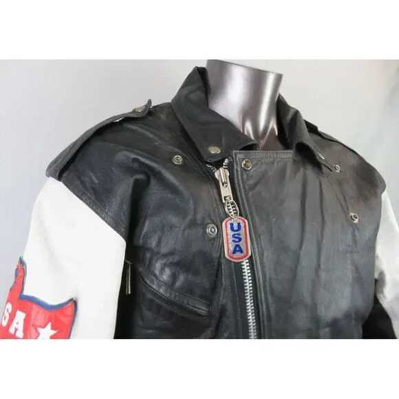 Vintage Black and White Bomber Jacket - Picture 6 of 16